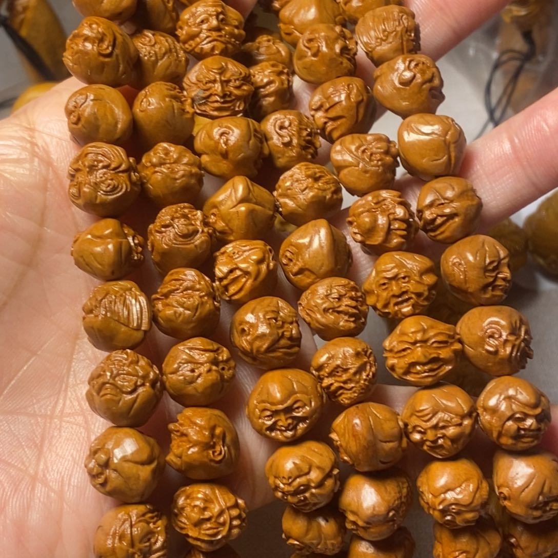 橄榄核手串/手链玺*你桃核罗汉108