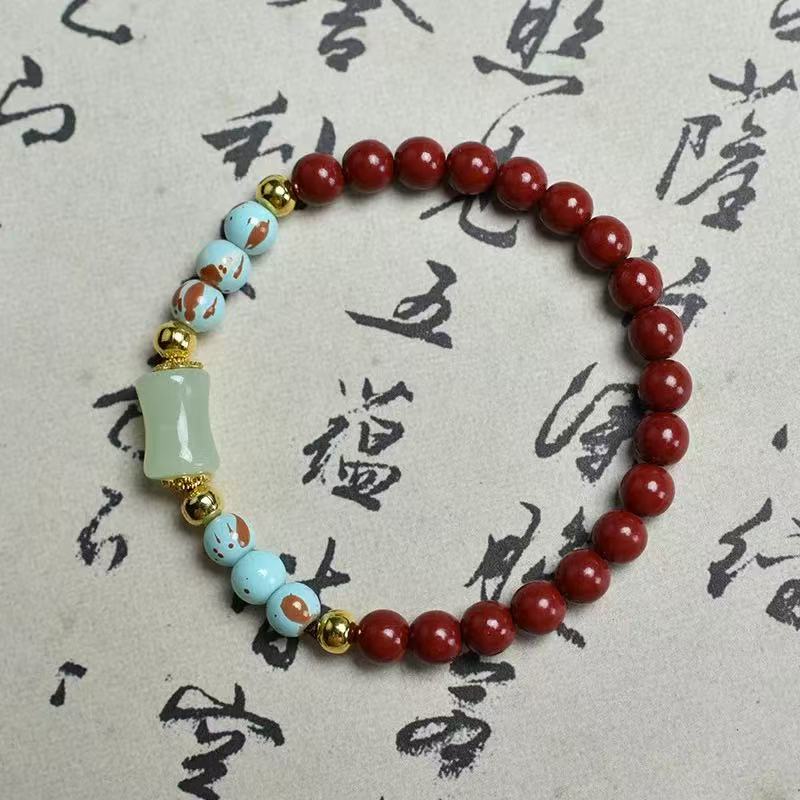 含辰砂工艺品朱砂单圈甄选手串14950（无礼盒）