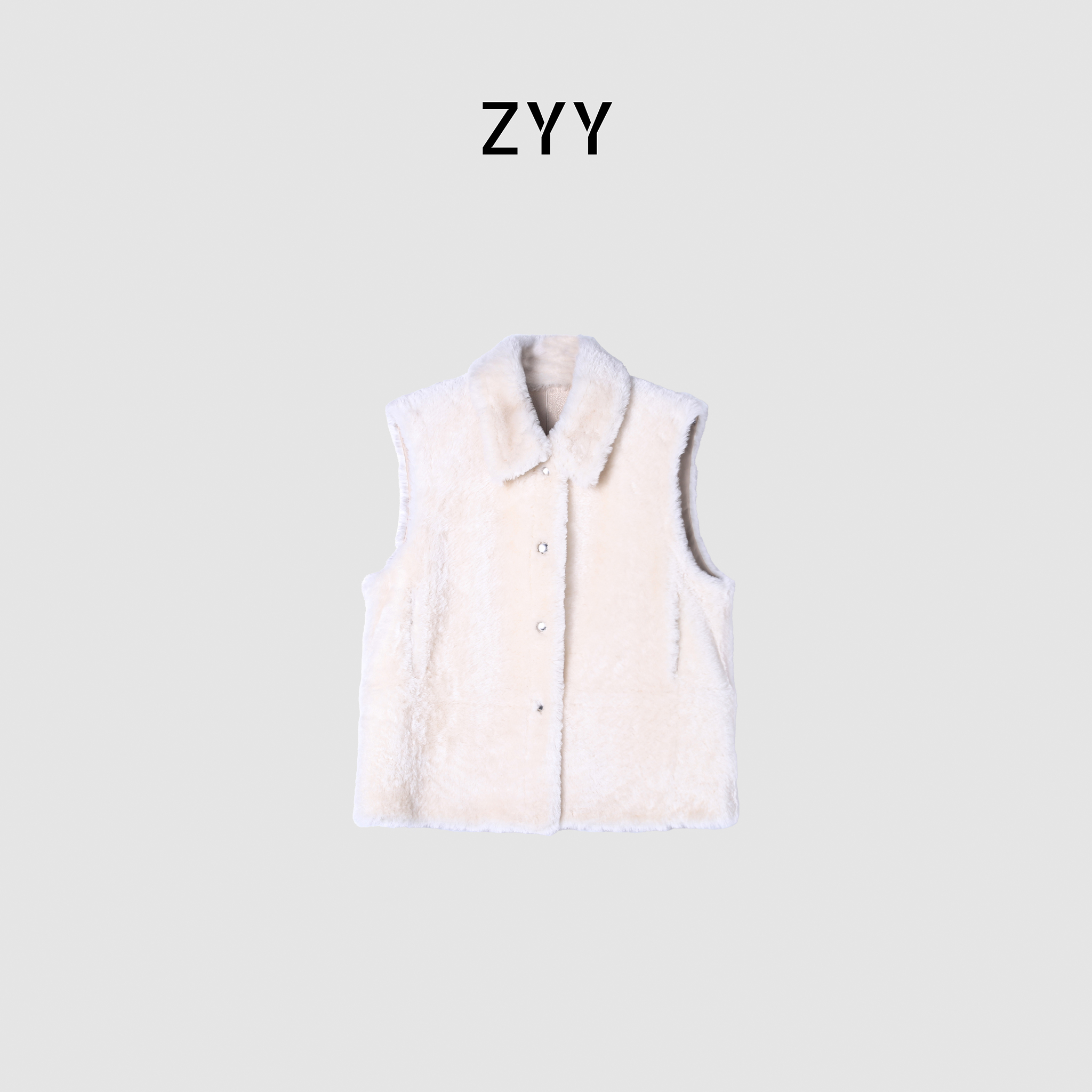 ZYY【软软初冬】2025S/百搭休闲显瘦保暖羊毛马夹X25DMJ06108