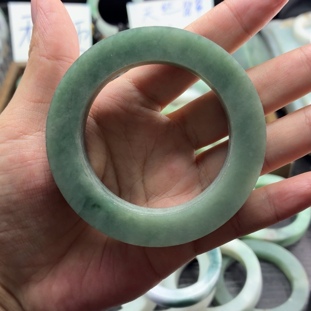 定制翡翠未镶嵌缅甸翡翠A货手镯毛胚定制