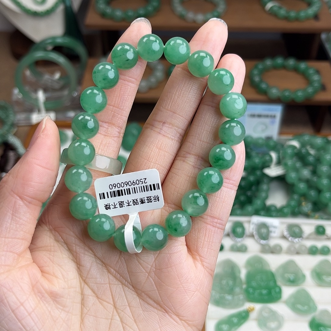 石英质玉（非洲翠）未镶嵌手串卡10mm