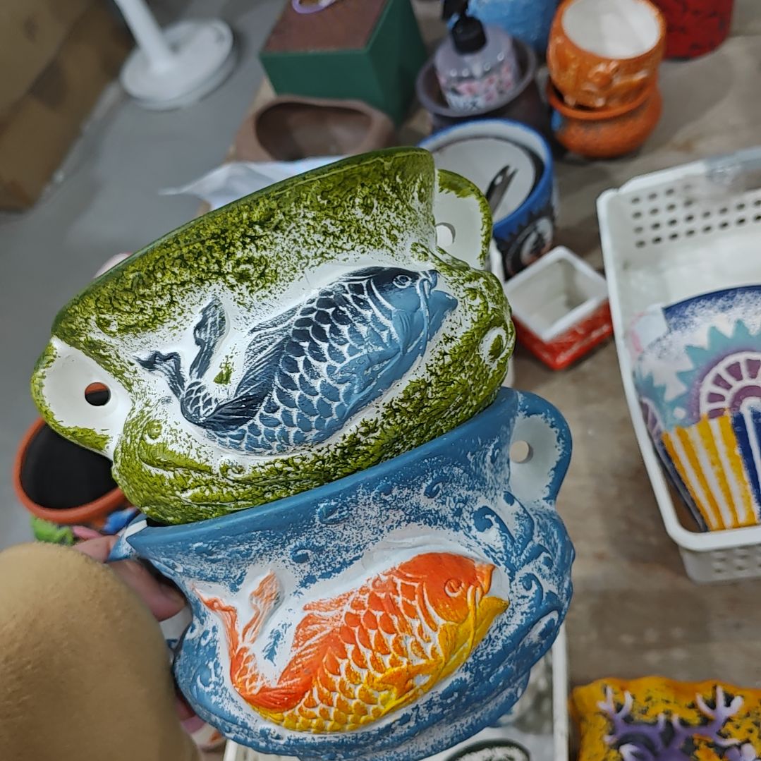 红陶吸水透气的白陶花盆凑满12发货