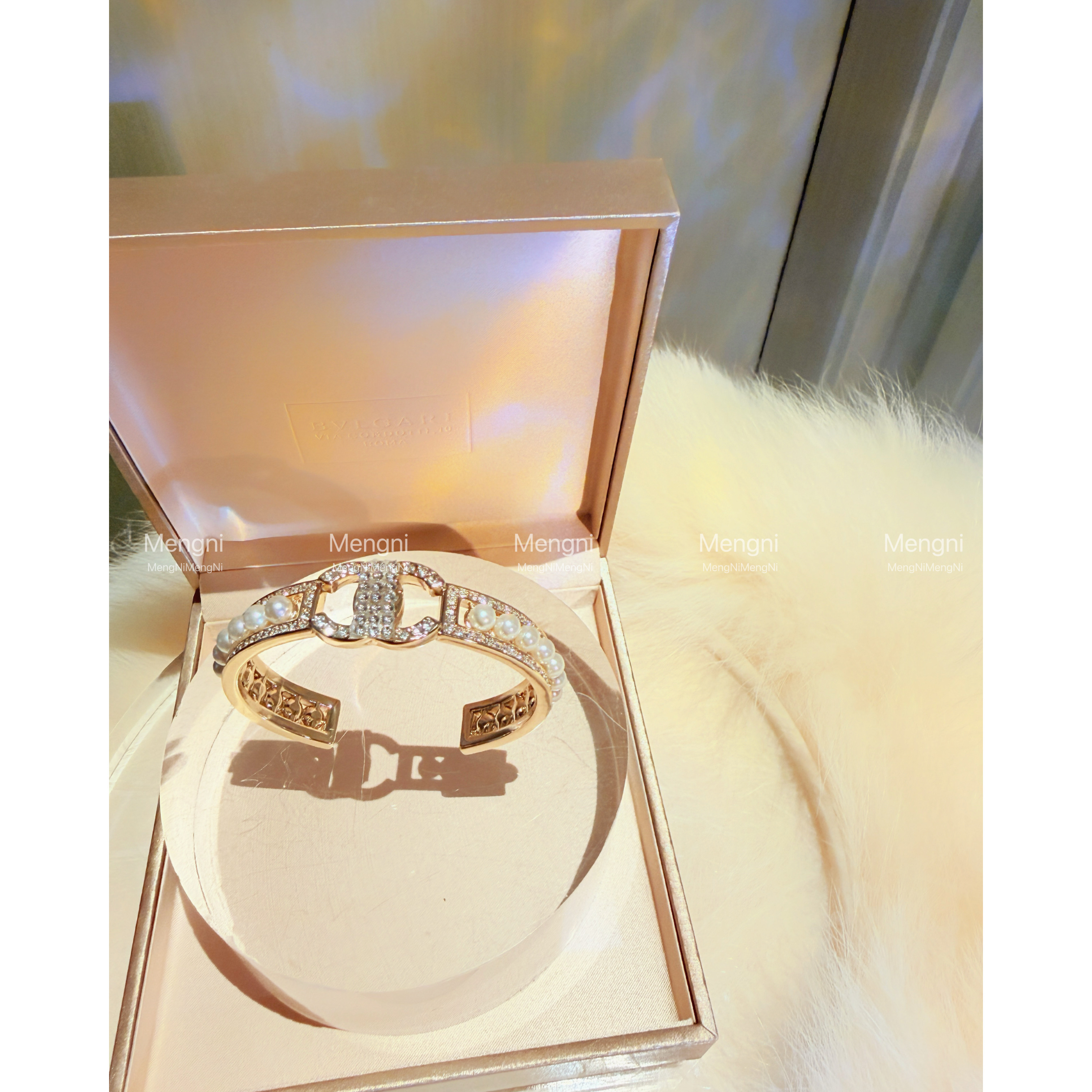 铜合金仿珍珠手镯 P2120 鼎新款 复古贝珠手镯