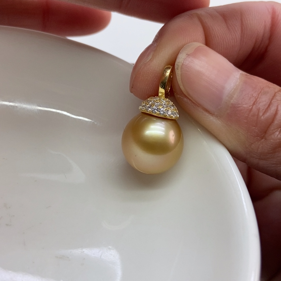 海水珍珠吊坠(不含链)银S925镶嵌