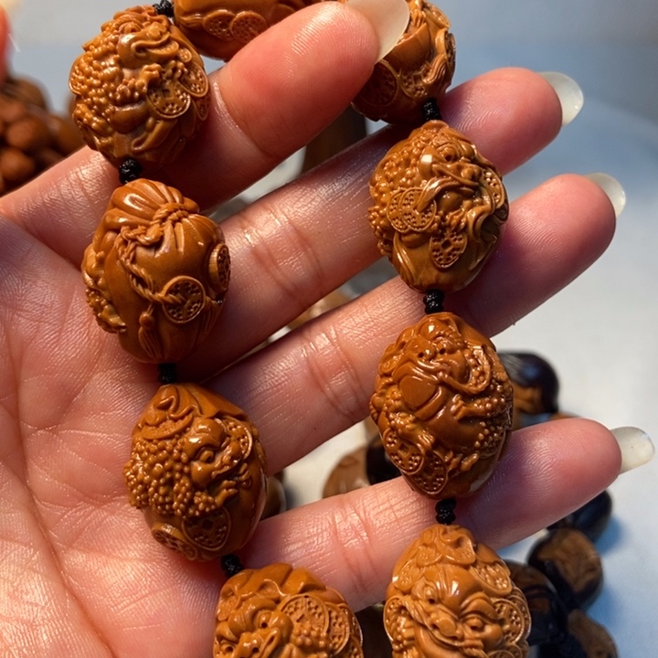 橄榄核手串/手链钱袋金蟾