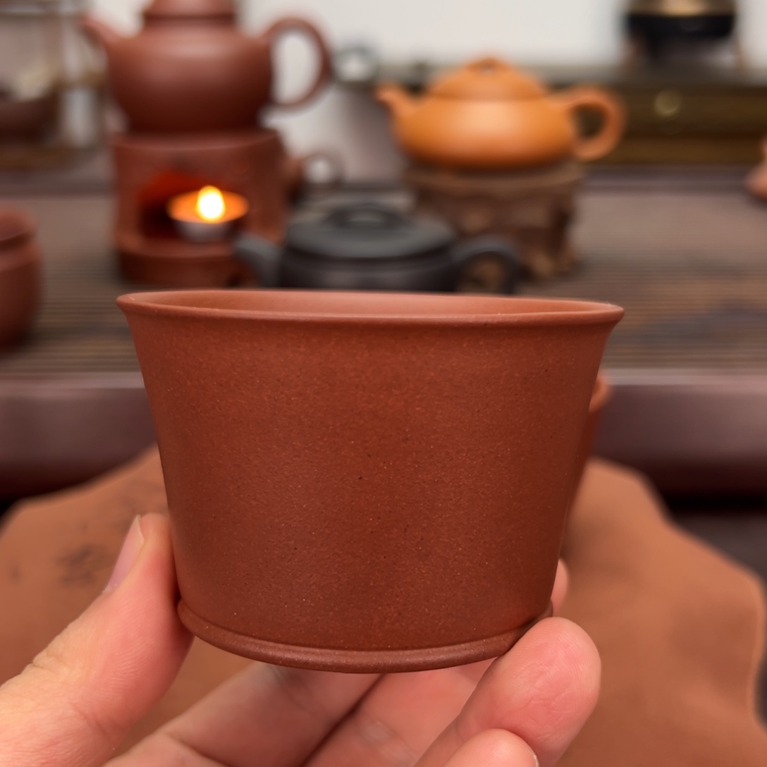 西***外紫砂茶壶红棕泥主人杯