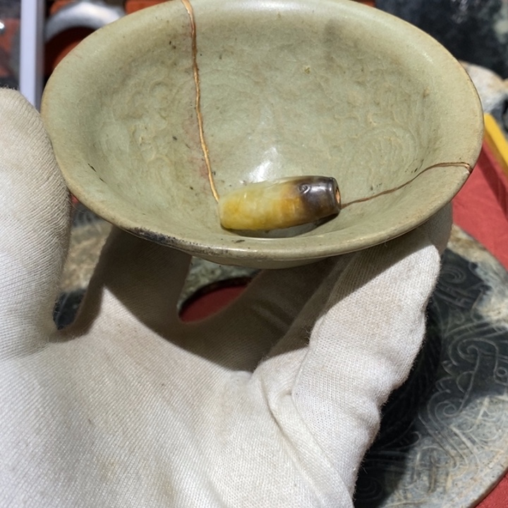 碟用****1临汝窑茶盏全品相