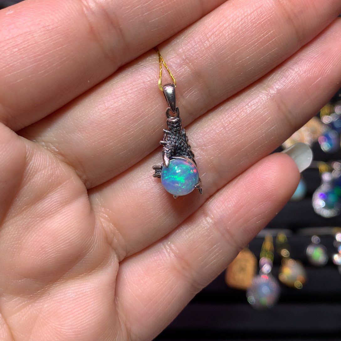 欧泊吊坠款式银S925镶嵌