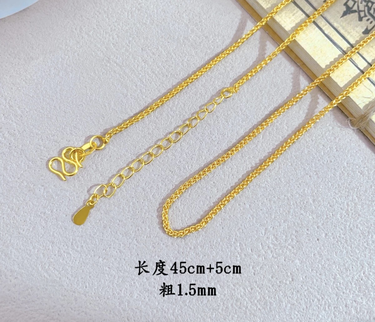 铜合金项链 时尚百搭肖邦链45+5厘米1.5粗
