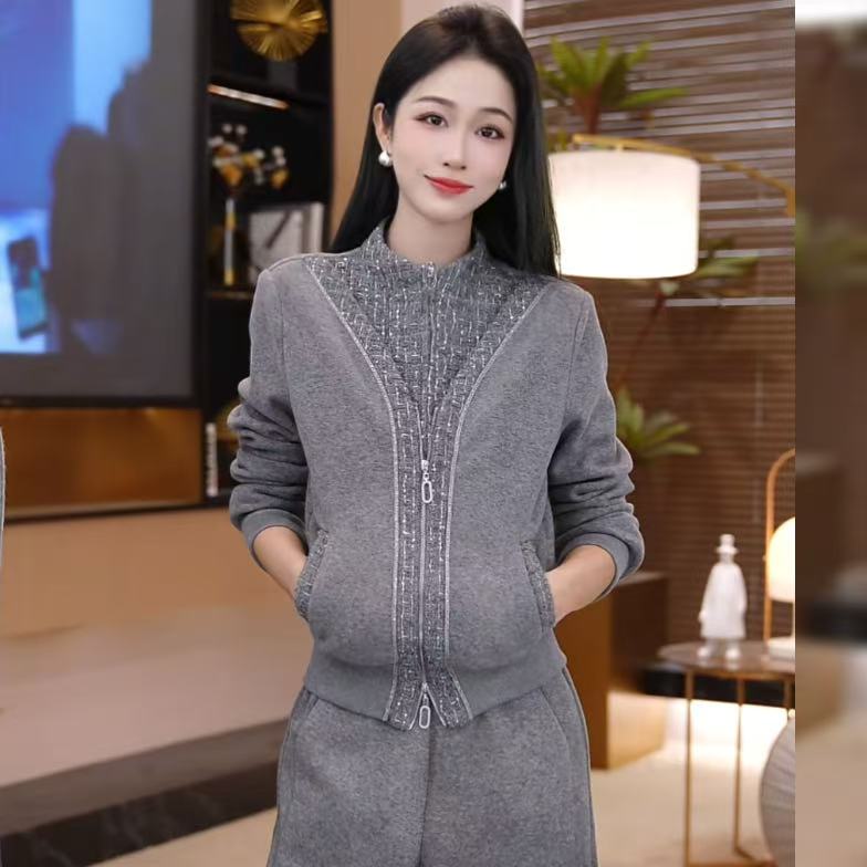 【林雪雪】麋鹿奇缘秋冬季上新百搭气质设计款休闲套装113503