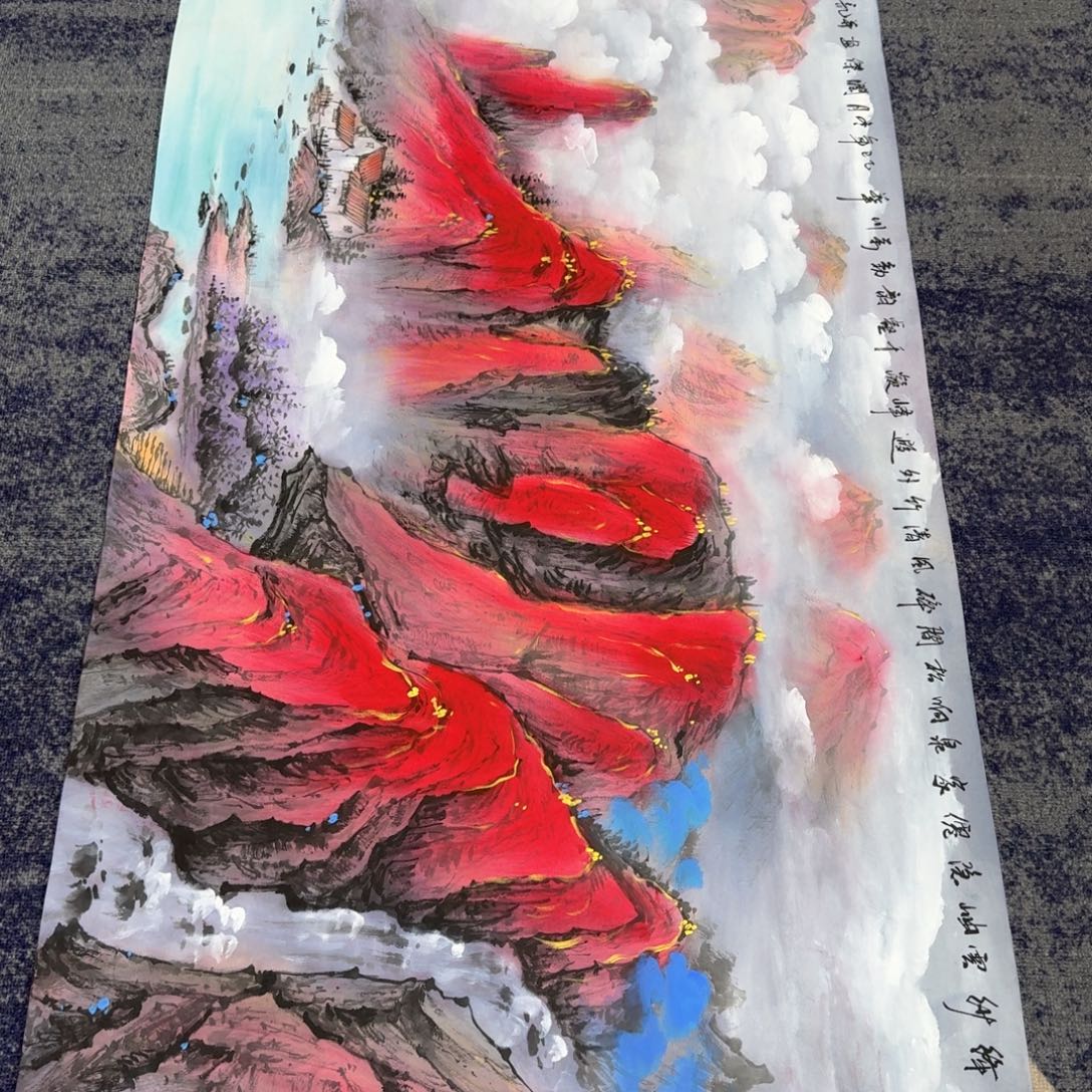 国画国画作品山水花鸟纯手绘