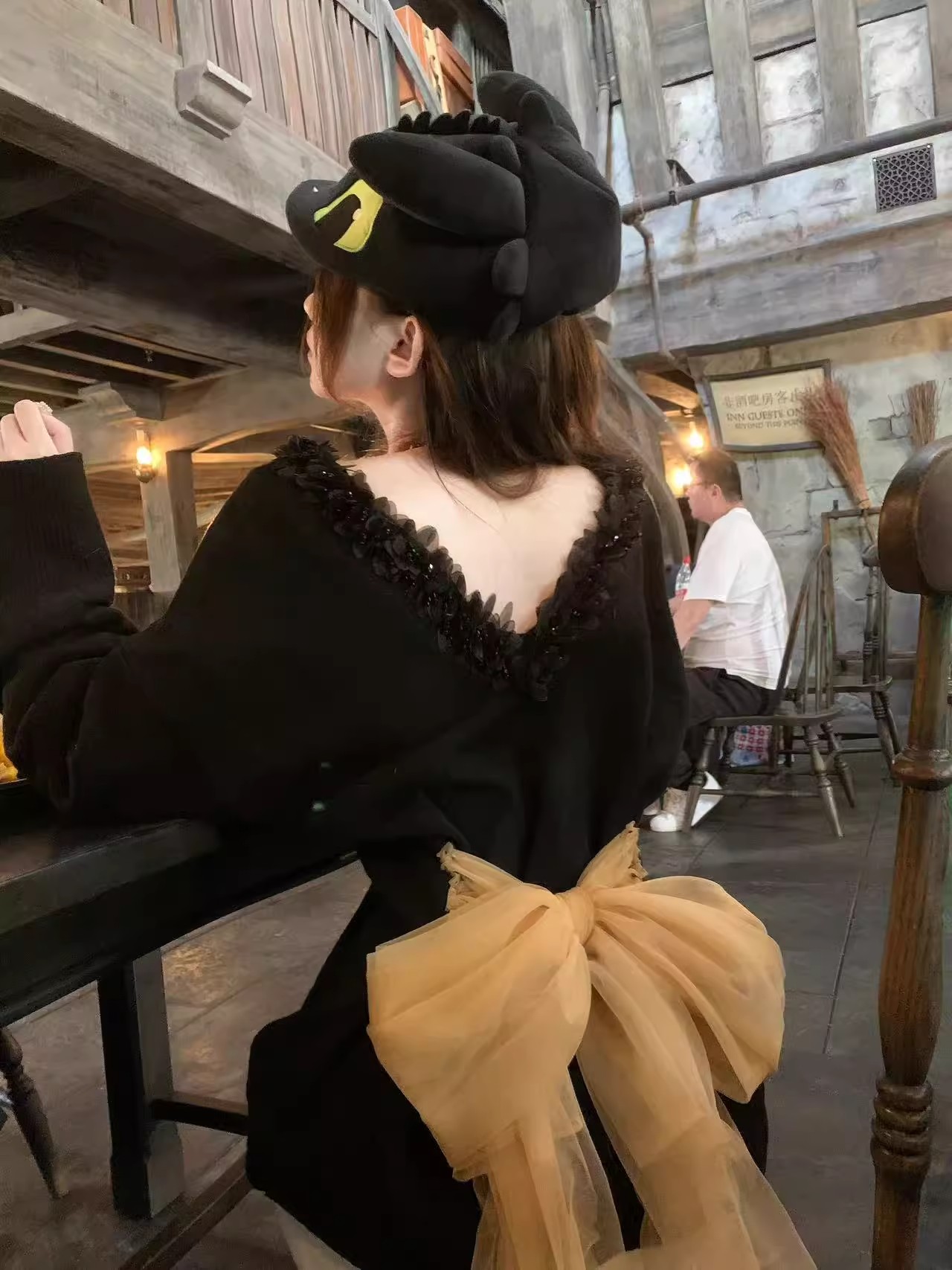 法式北极绒手工花边设计感纯欲风针织百搭长袖后背蝴蝶结显瘦上衣