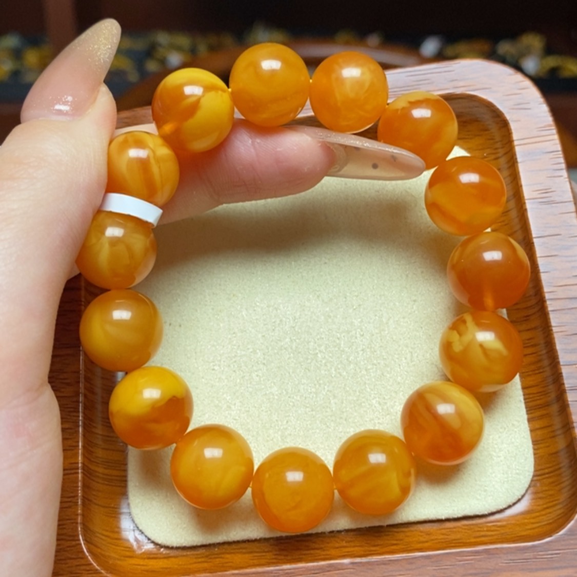 【闪购商品】蜜蜡手链未镶嵌手串