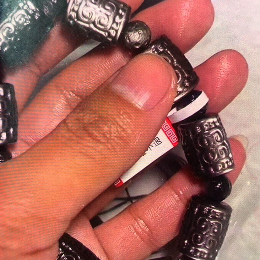 【闪购商品】黑曜岩手串未镶嵌雨**昏