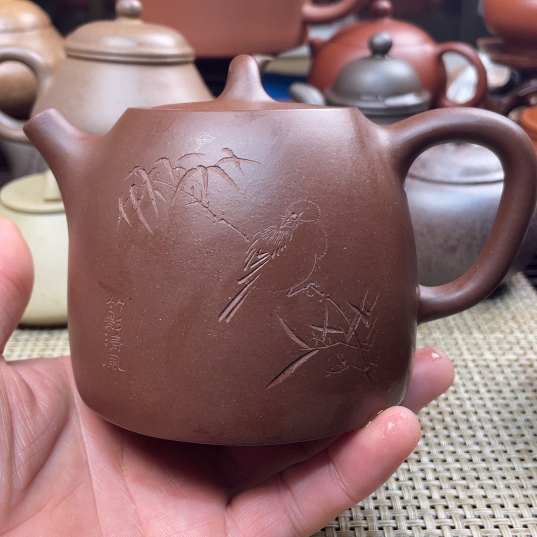 茶壶紫砂宁**远紫泥汉泽壶手工制作