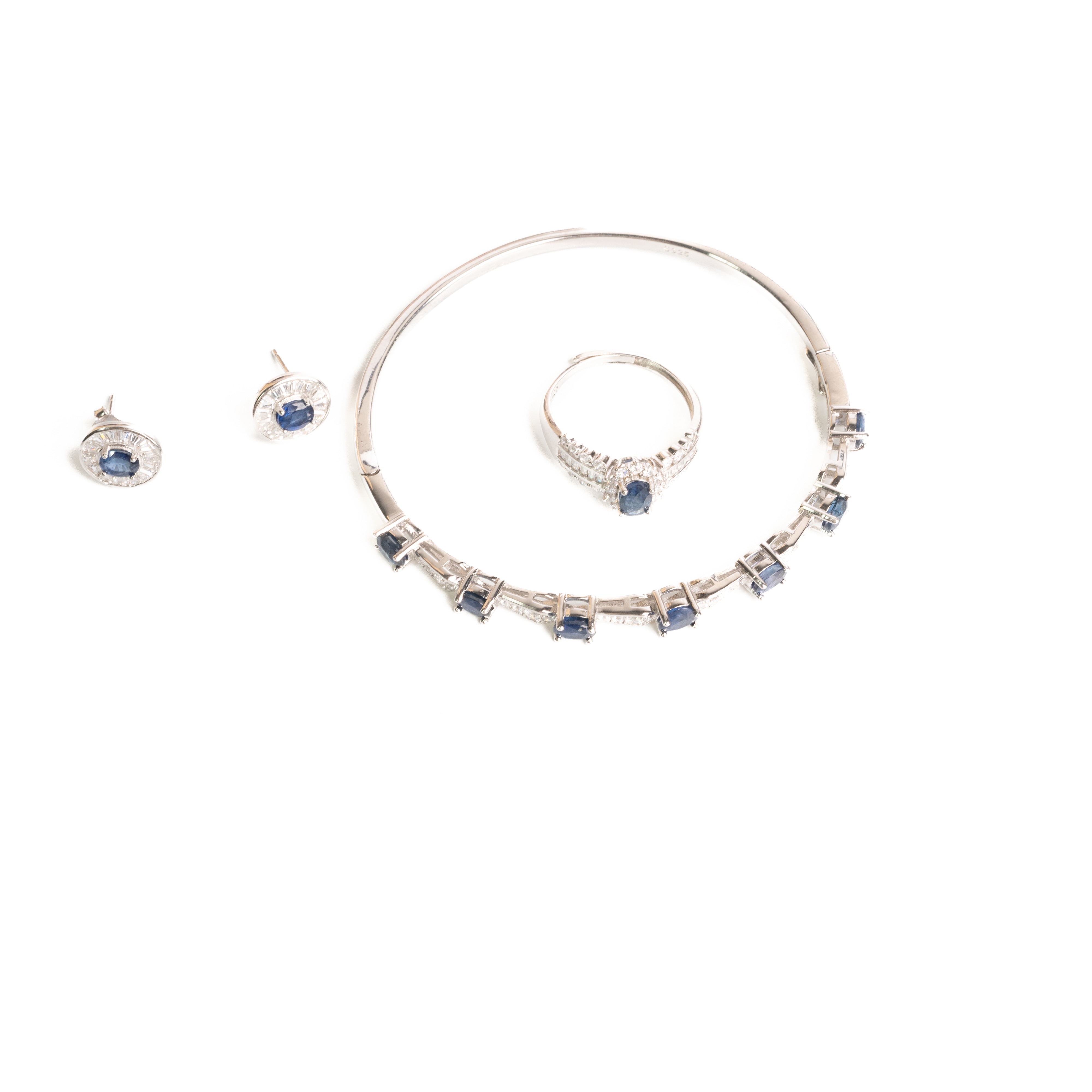 【大D】蓝宝石套装/手镯＋戒指＋耳钉