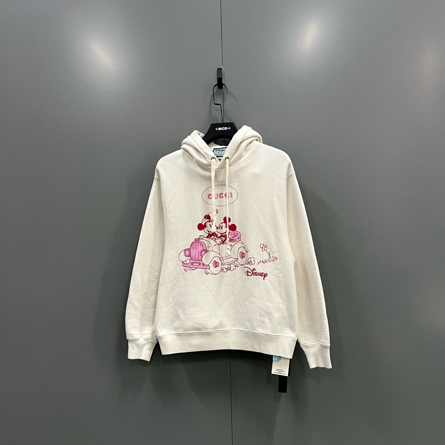 99新 GUCCI/古驰 c25 ×Disney迪士尼联名款米奇印花帽衫S码206587
