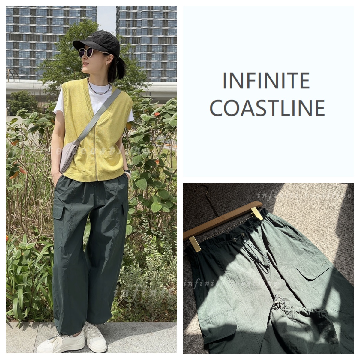 无垠海岸2862【橄榄绿】工装裤