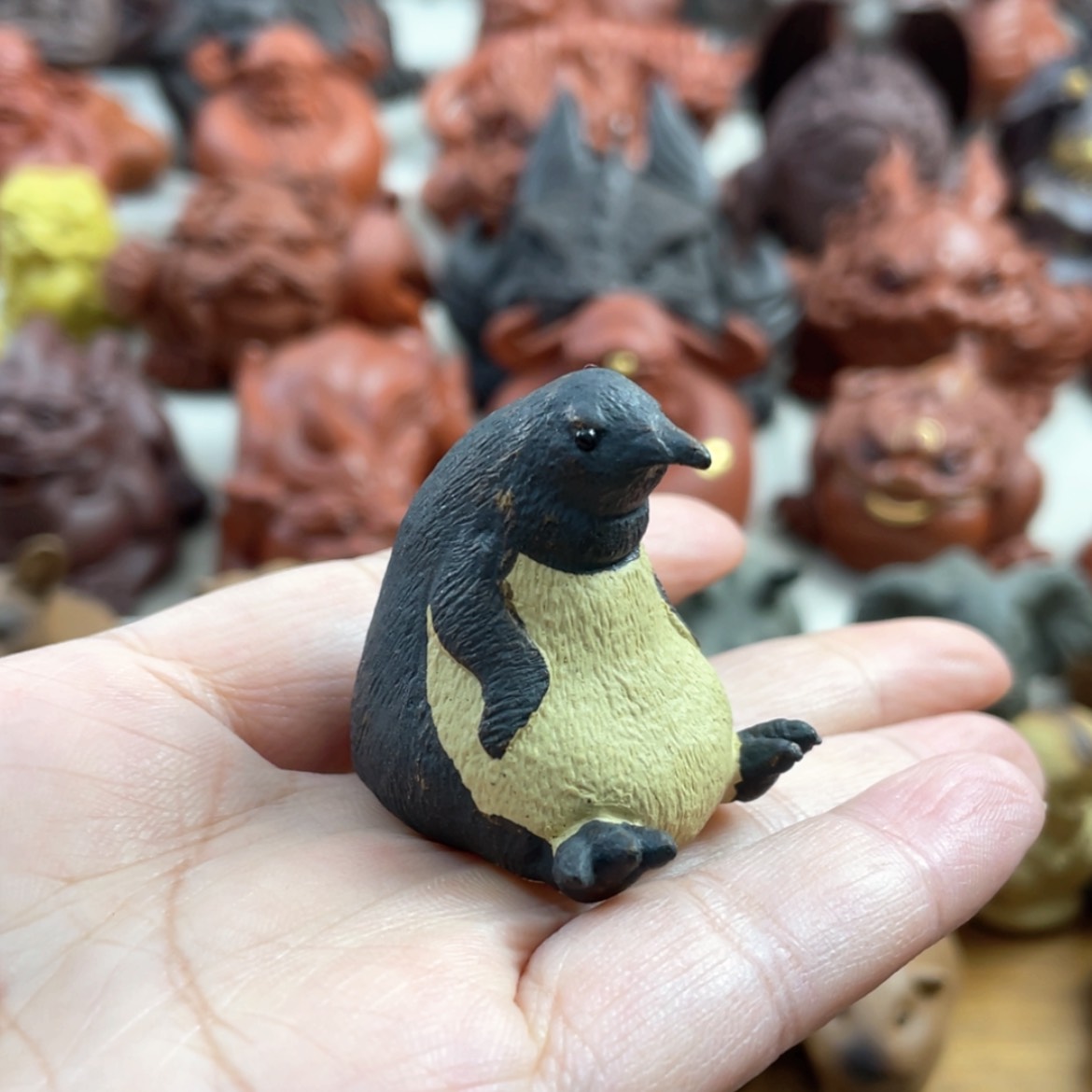 【闪购商品】紫砂茶宠紫砂企鹅