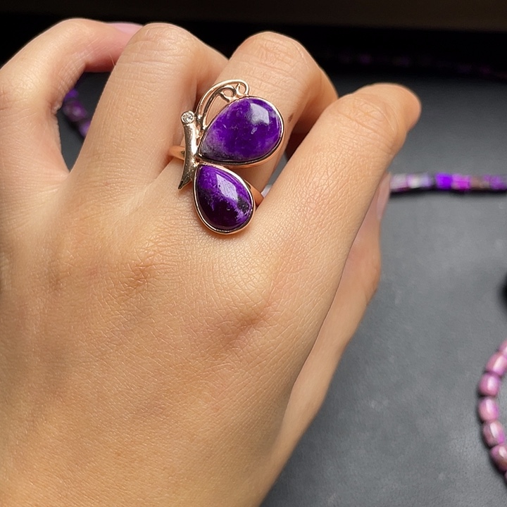 苏纪石（舒俱来）银S925镶嵌戒指