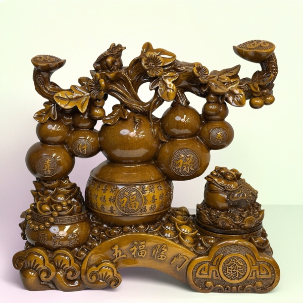 【五福临门】葫芦桌面玄关家居饰品AX