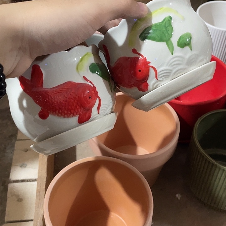 陶瓷花盆全场12包邮