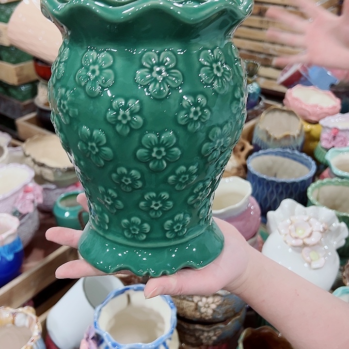 有孔，凑单福利满10元发货陶瓷多肉花盆！