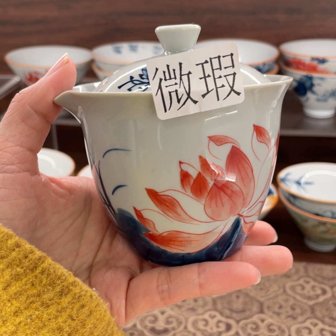 有瑕釉下彩纯手绘