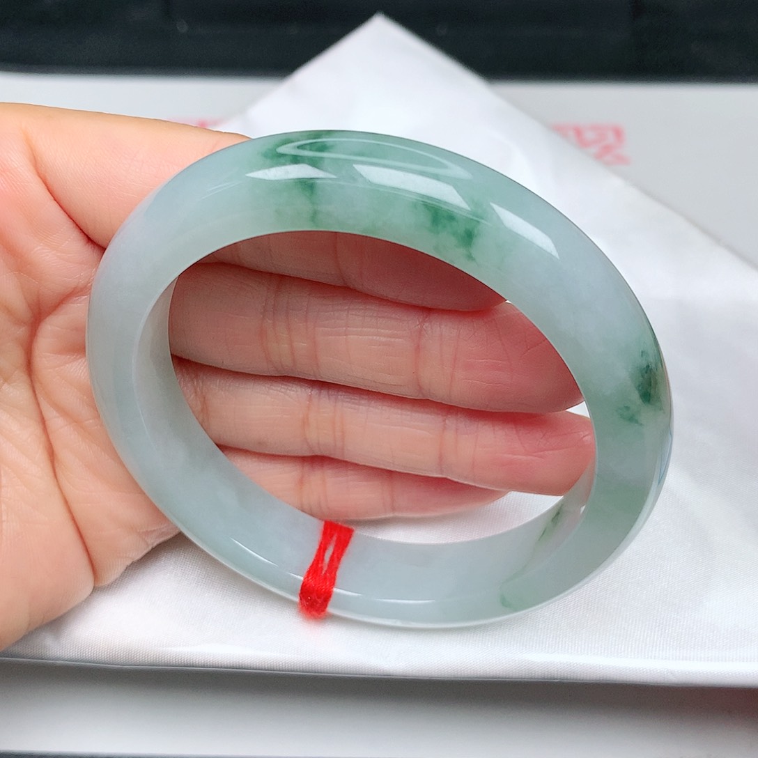 未镶嵌手镯翡翠飘绿花16