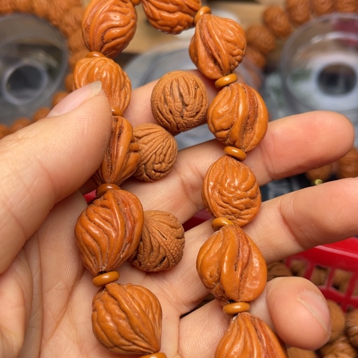 桃核手串༺****兰龙纹桃核38