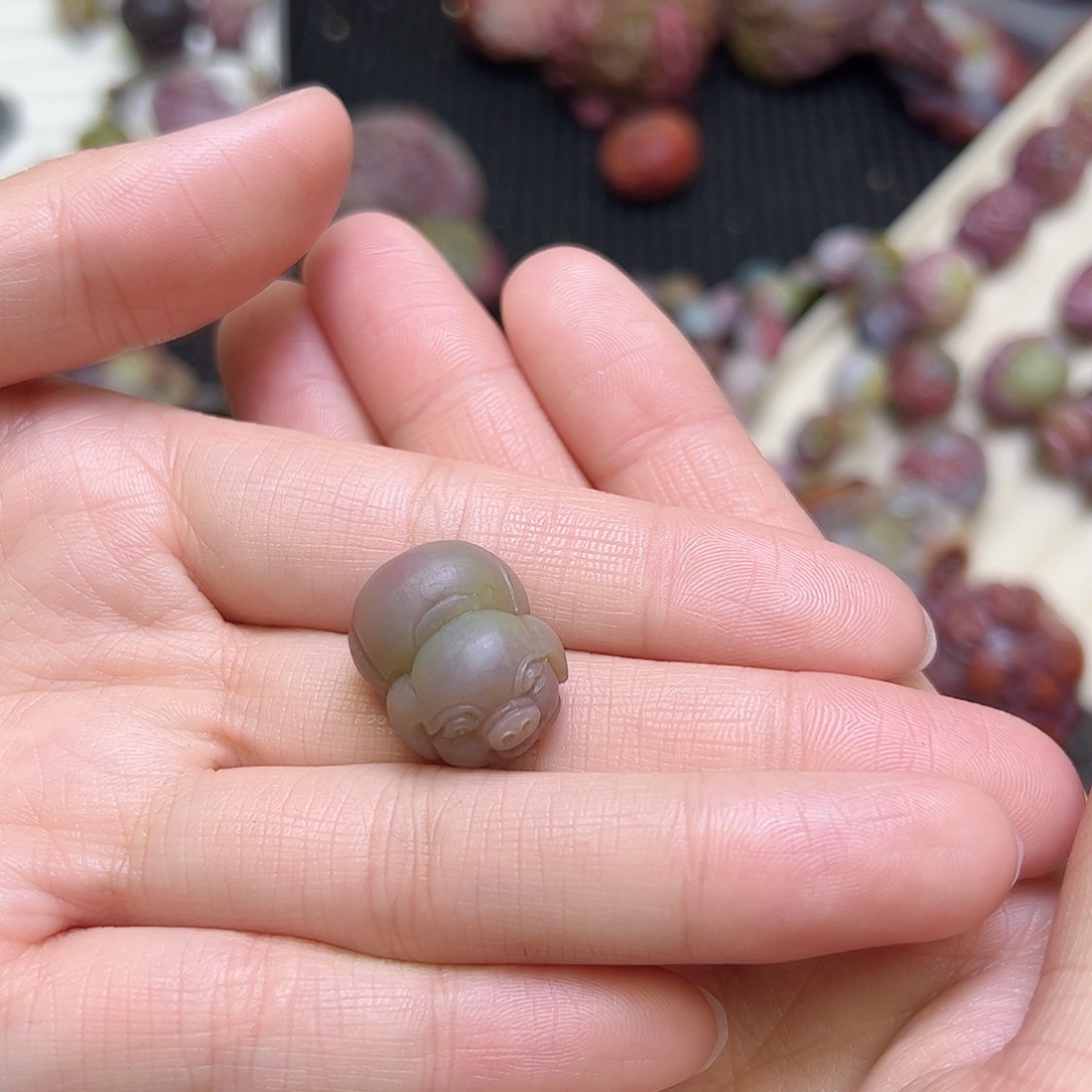 菇***菇玛瑙/玉髓未镶嵌定制吊坠定制