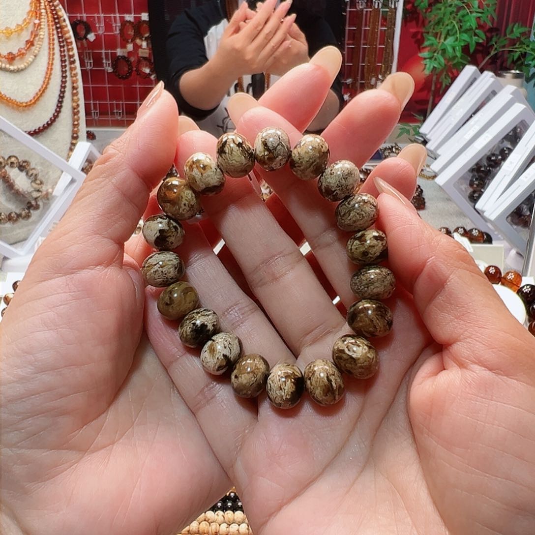 琥珀裸石未镶嵌w****_抚顺琥珀12干白花