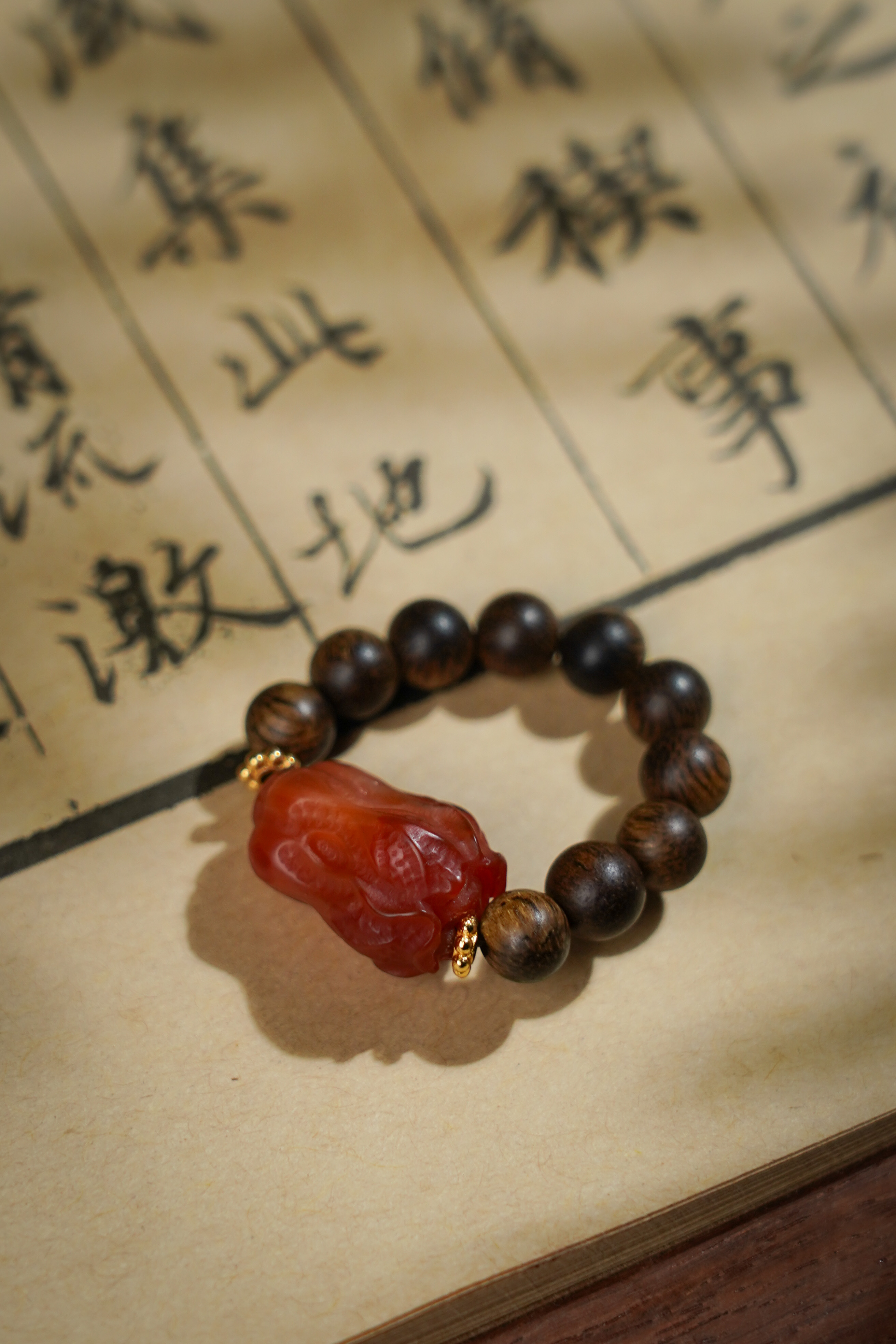 纳善【芽庄】白棋楠天然结香沉香设计戒指