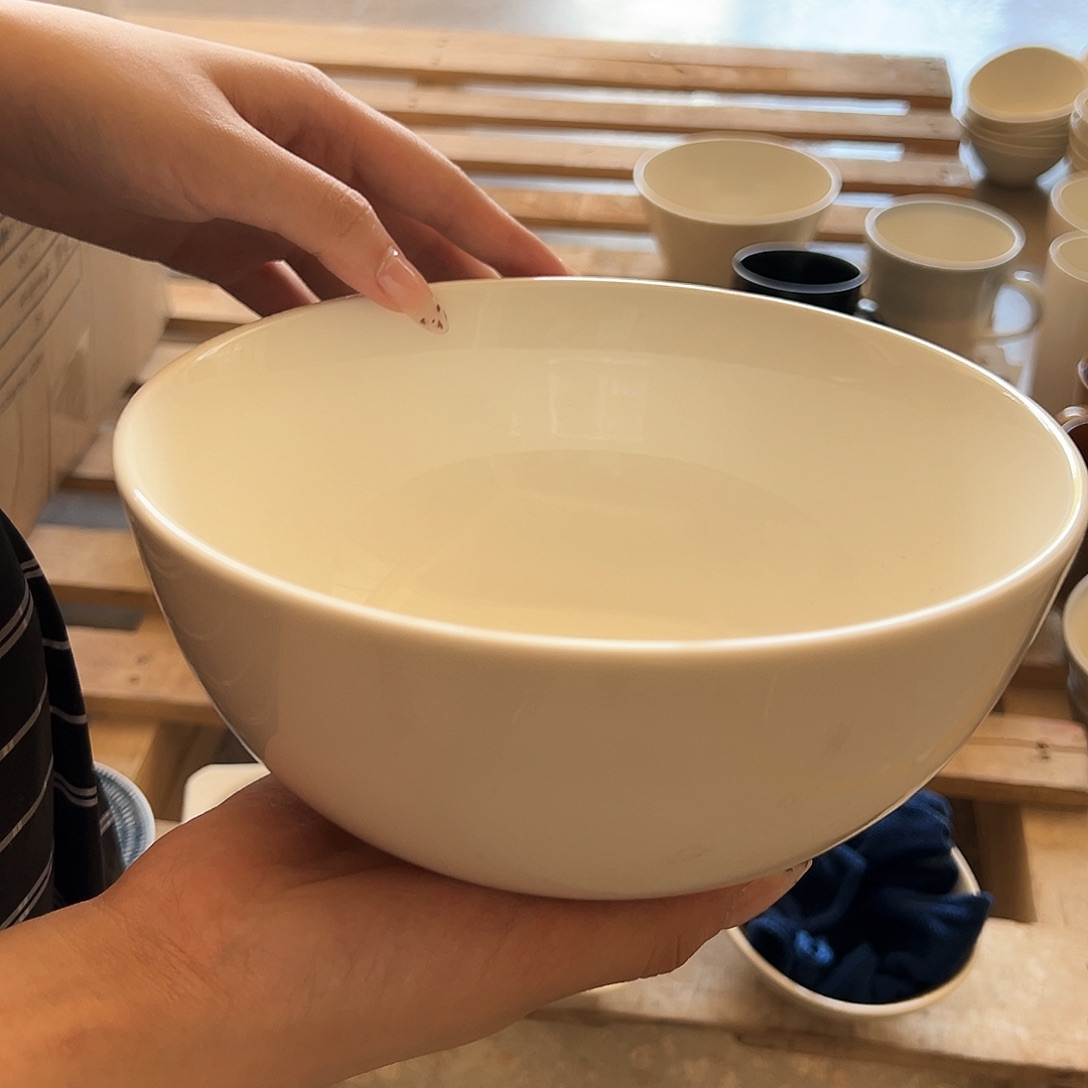 新骨瓷127微瑕暖白8寸高高大面碗