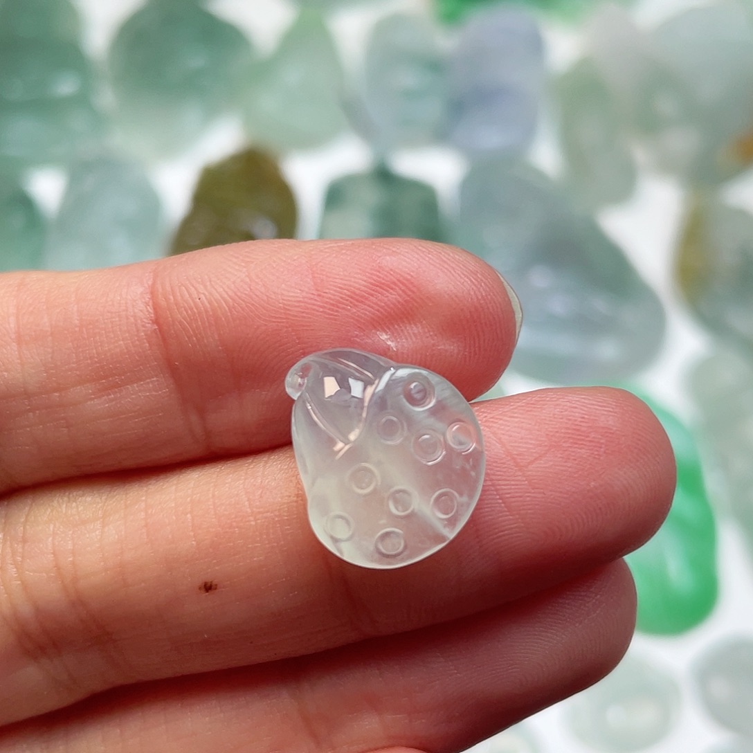 定制翡翠未镶嵌冰莲蓬