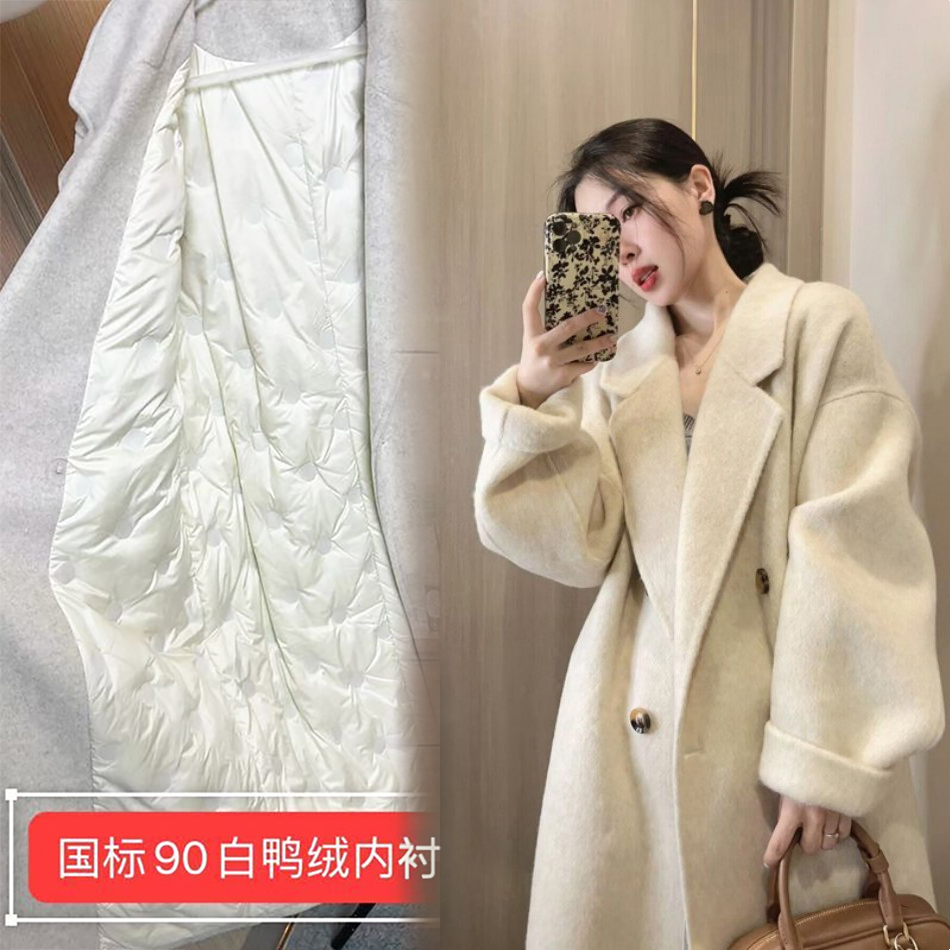 2025中长款毛呢外套女春秋冬季高级感小个子名媛时尚风衣呢子大衣