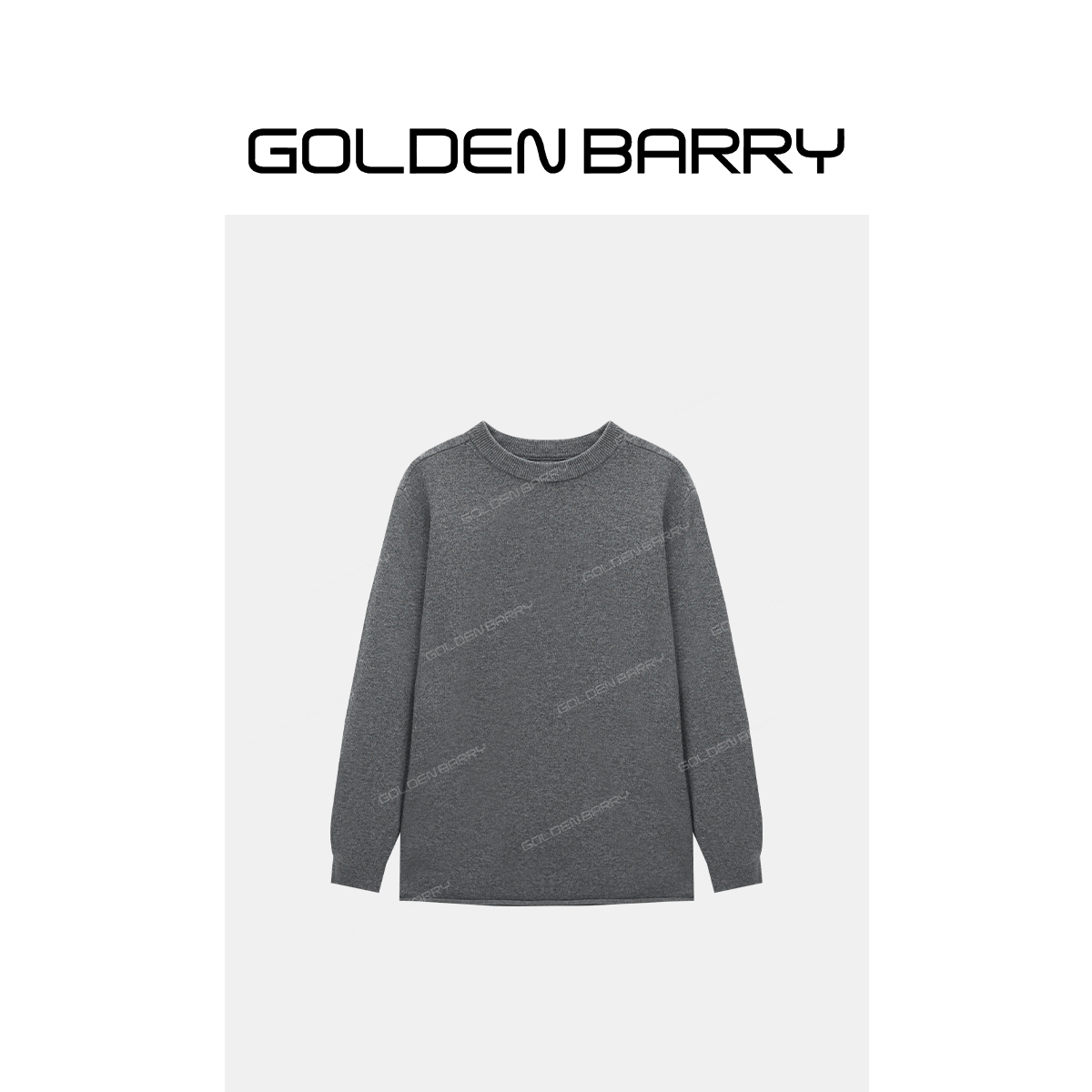 GOLDENBARRY【比赛专属】241221卷边设计圆领毛衣