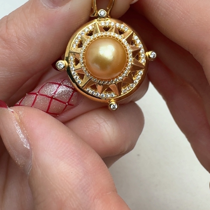 海水珍珠颈饰银S925镶嵌