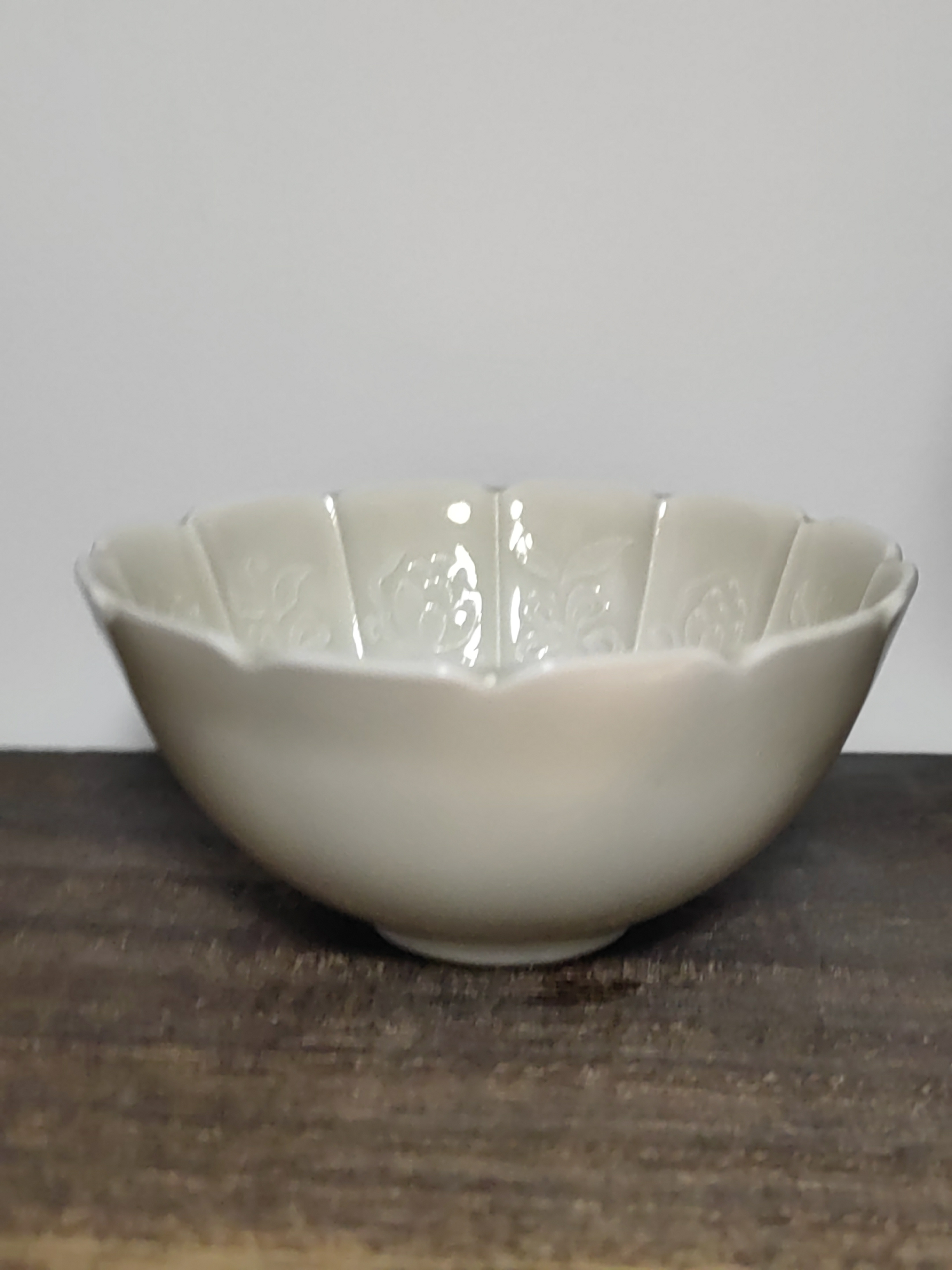 定窑白瓷纯手工柴烧荷谐盏