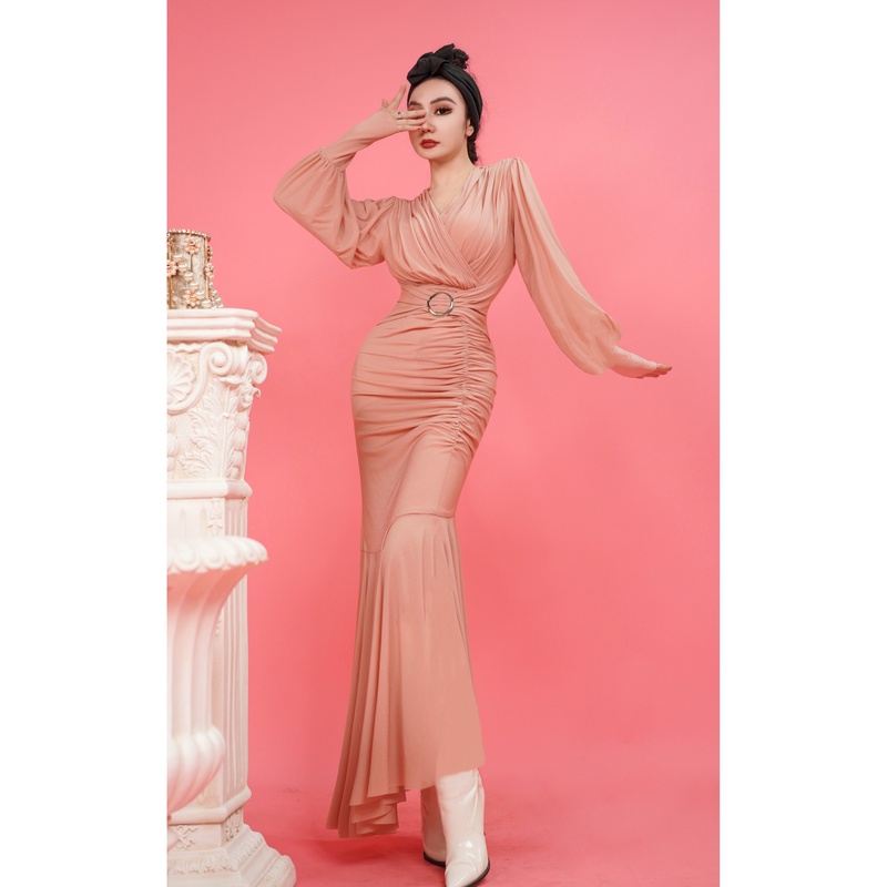 【星姐推荐】星原创高级定制【樱花蜜桃】设计师小众轻奢名媛连衣裙