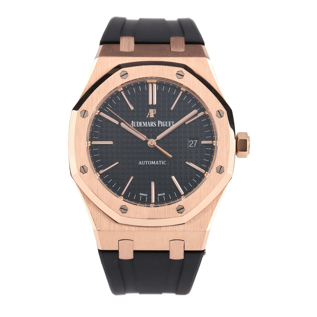99新 Audemars Piguet/爱彼 18年单表/皇家橡树系列15400or/黑盘