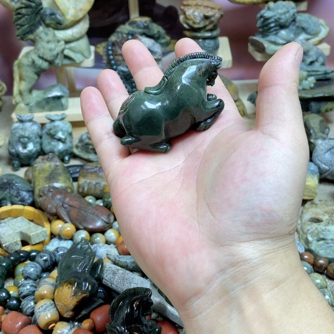 和田玉手把未镶嵌冰*