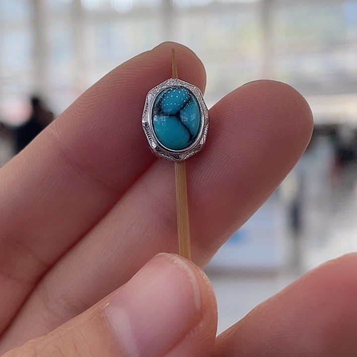 绿松石银S925镶嵌珠宝奇石