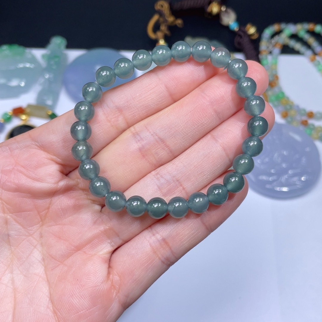 翡翠手链未镶嵌手串
