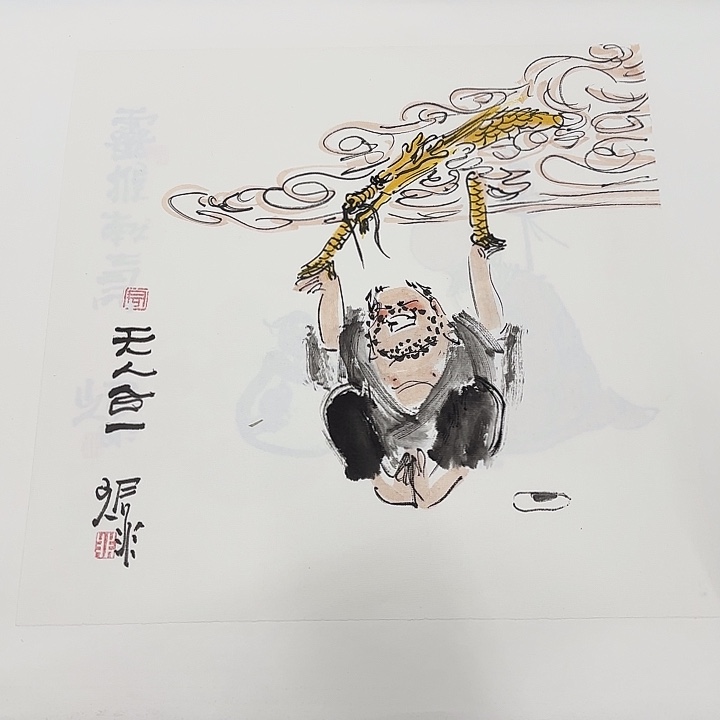 国画花鸟的翅膀是一个巨大的蝴蝶结