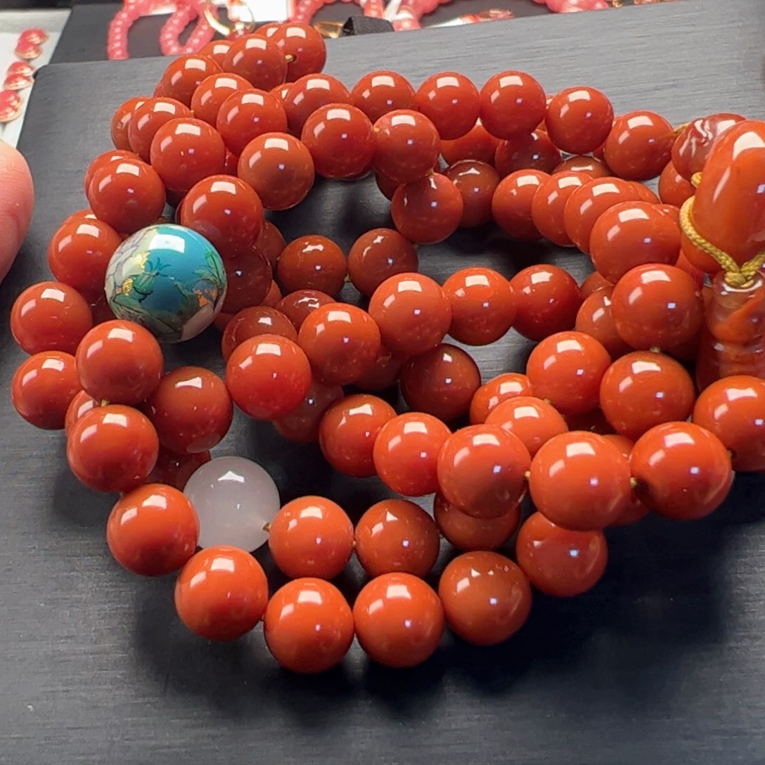 南红玛瑙未镶嵌颈饰玥*遥