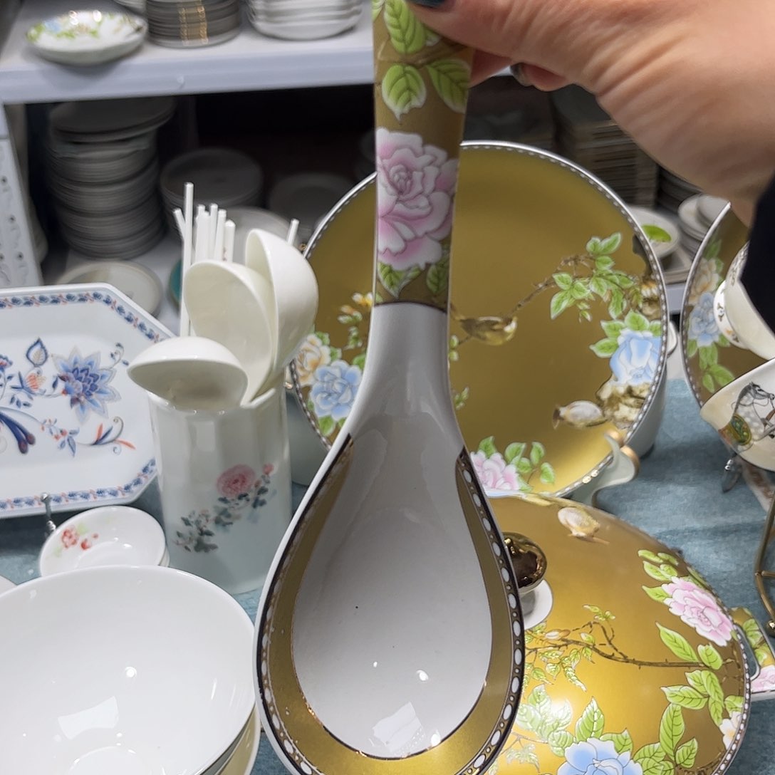 瓷片琴瑟和鸣大勺一个微瑕