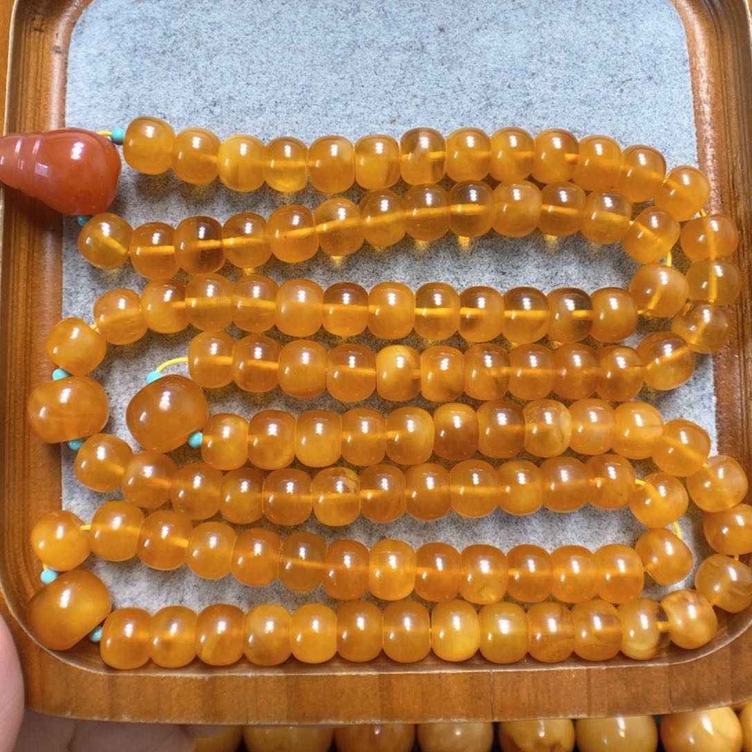 蜜蜡手串未镶嵌蜜蜡108