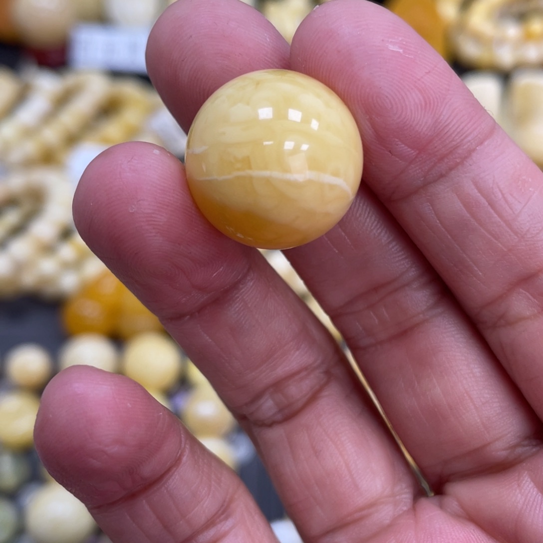 琥珀珠宝奇石未镶嵌19.1mm