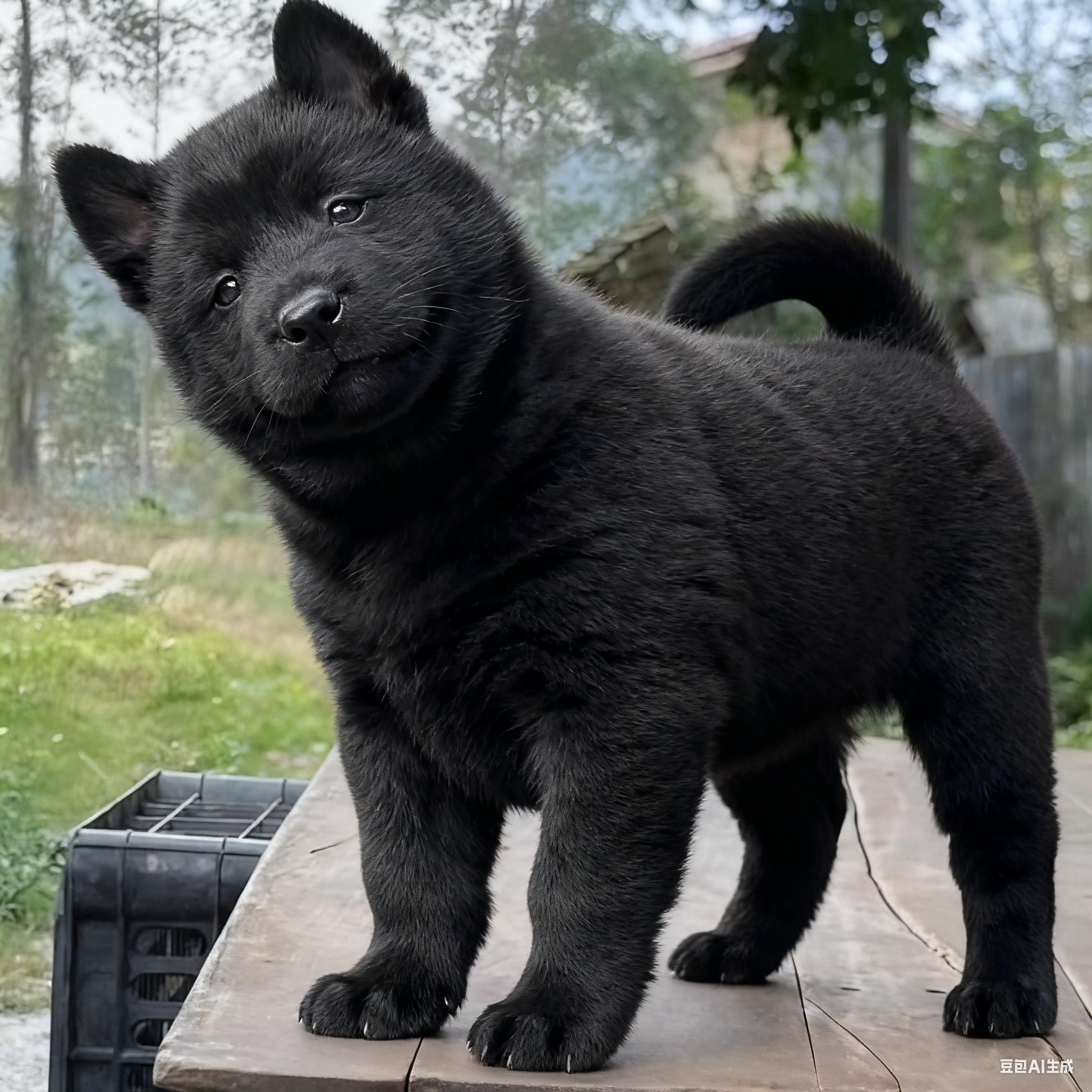 五黑犬猎犬广西赶山犬狗狗虎头看家护院黑狗狩猎中华田园幼犬发完